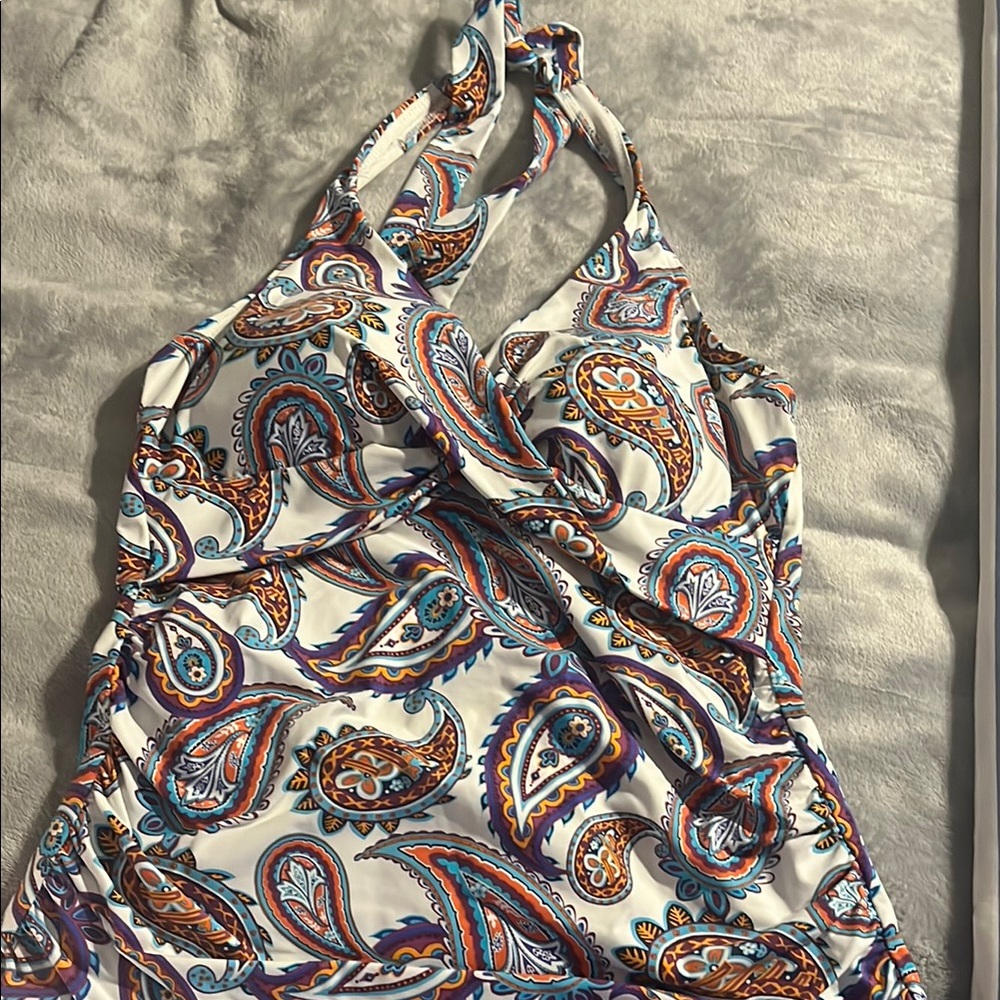 Paisley Lands End Halter tankini